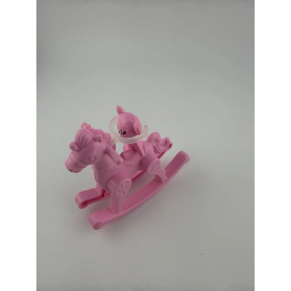 Barbie Rocking Horse and Teddy Bear Pink Miniature Toy Set Y2K‎ Coquette Retro